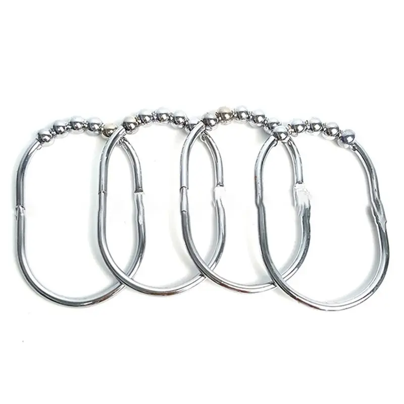 SUPERSALE 24Pcs Chrome-Plated Shower Curtain Hook Ring, Suitable for Shower Curtain Hook of Shower Bar in Bathroom