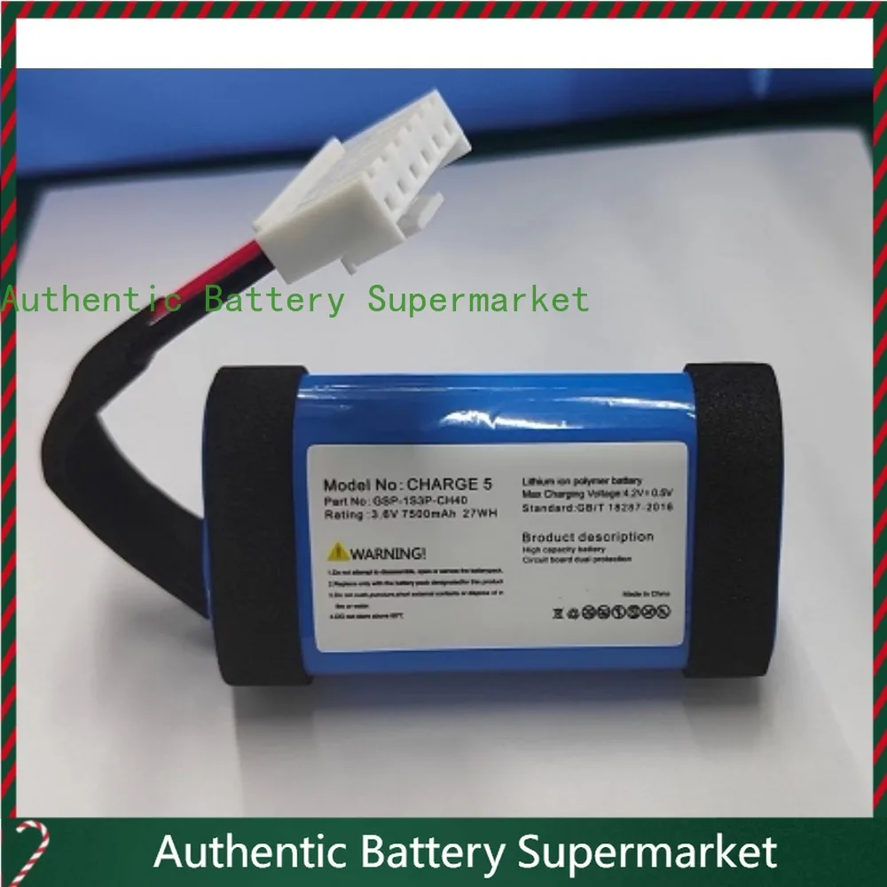 High quality batteries for war drum/jbl charge 5 gsp- 1s3p-ch40 audio battery 7500mah