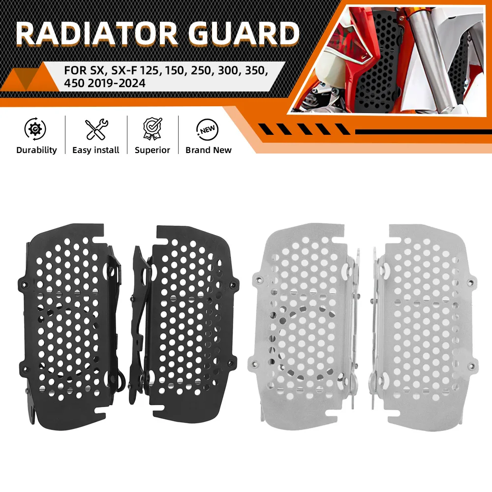 FOR SX, SX-F 125, 150, 250, 300, 350, 450 2019-2020-2021-2022-2023-2024 Motocycle Radiator Cover Grill Guard Grille Protective