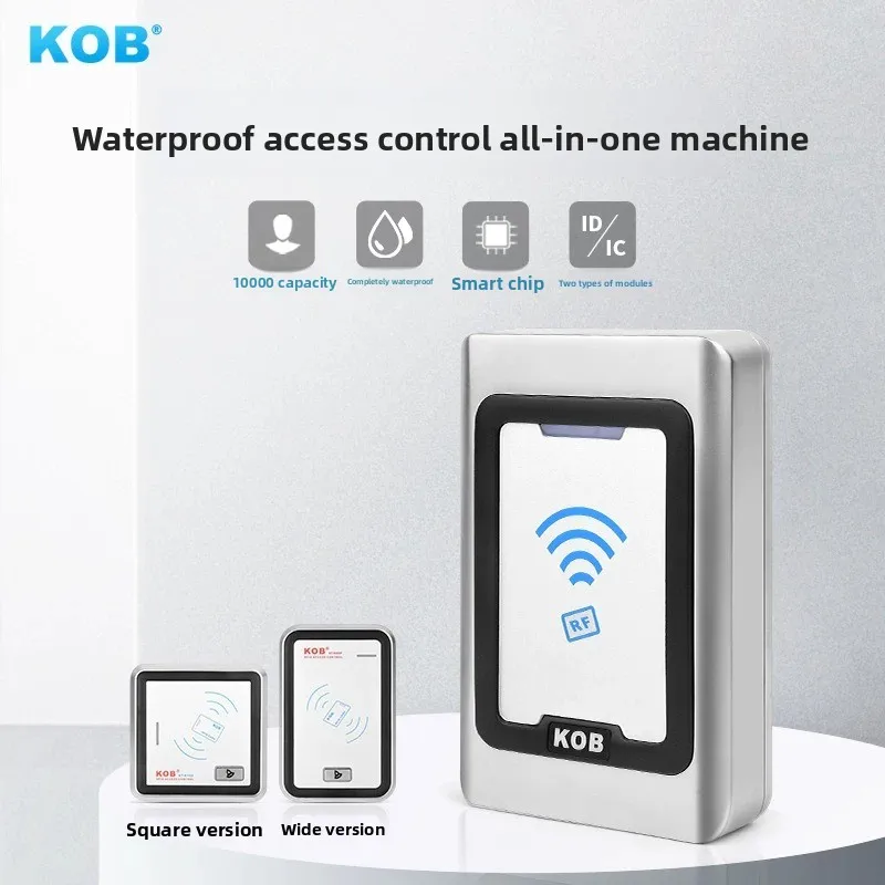 KOB WG26 Access Control Reader Outdoor ID/IC Card Swiping Metal Waterproof Access Control System Integrated Unit Outdoor Host