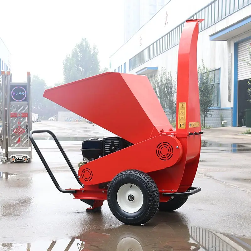 Wood Chipper Shredder 15HP Engine CE Approved Portable Garden Mulcher Machine