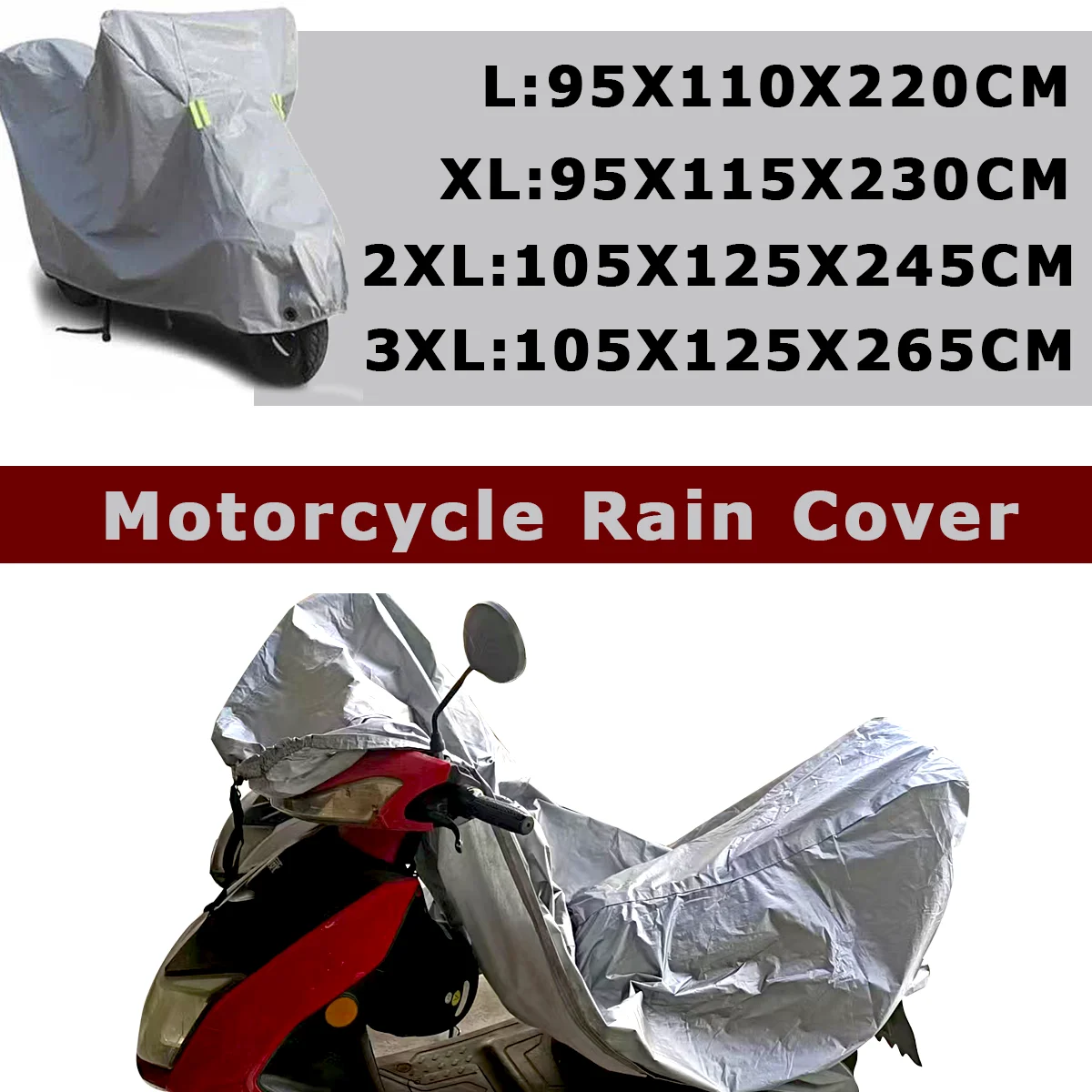 العالمي للدراجات النارية يغطي PEVA طبقة واحدة دراجة غطاء السيارة الكهربائية أدوات دراجة نارية الملحقات #1