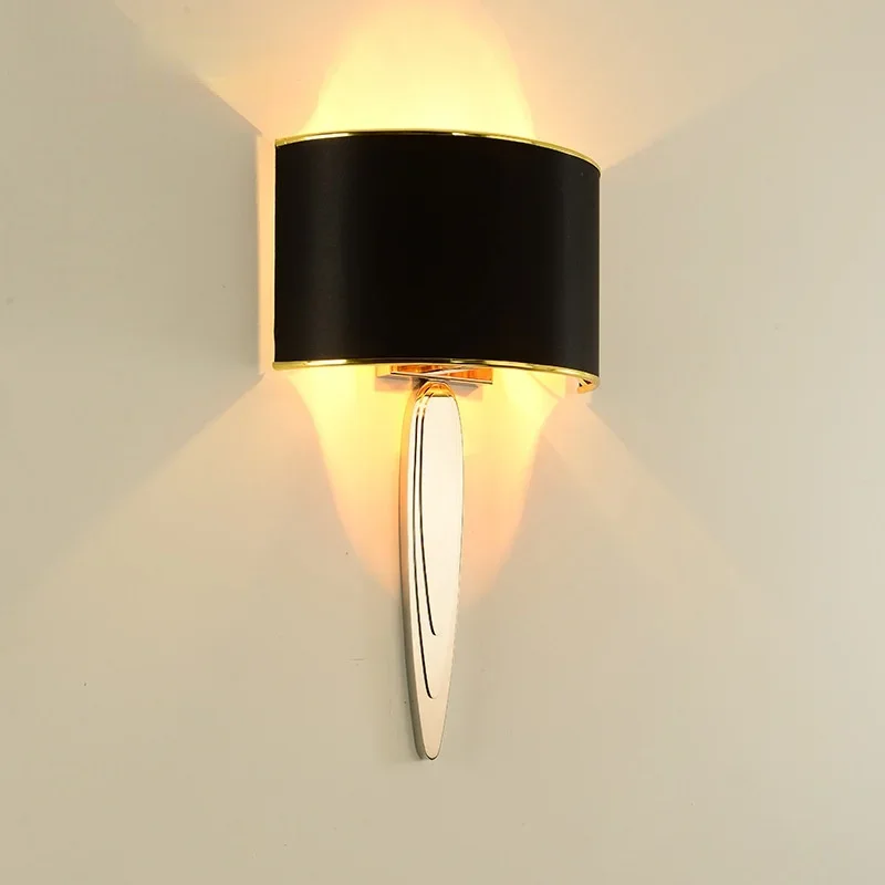 LED Living room Wall lights E27 Black/White Lampshade Hotel Bedroom