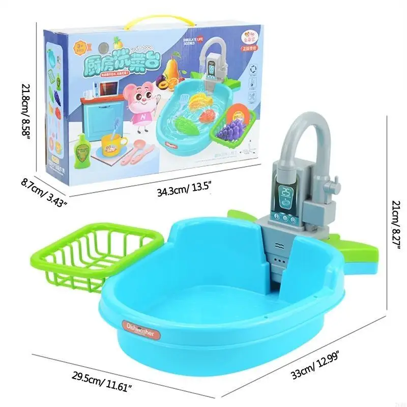 76HF Kleinkind-Rollenspiel-Geschirrspielzeug, realistisches Wasserbecken, Wasserhahn, für Kinder, als Versorgung