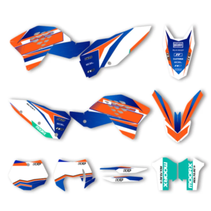 

DSMTECH Motorcycle Graphics Background Decal For KTM SX SXF 2007 2008 2009-10 EXC EXCF 125 250 300 450 2008 2009 2010-11 008