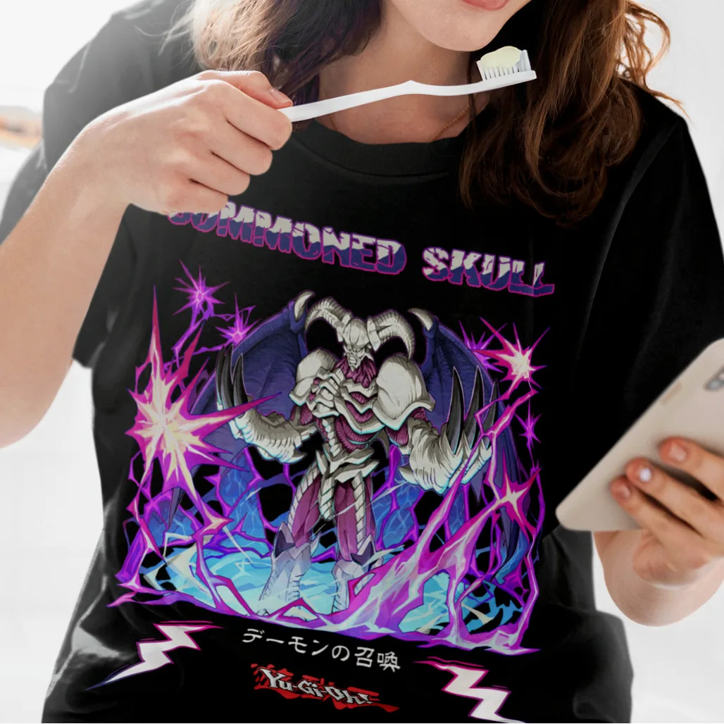 

Summoned Skull Shirt Yu Gi Oh Tshirt YuGiOh Anime Atem T-Shirt Manga Kaiba Tee