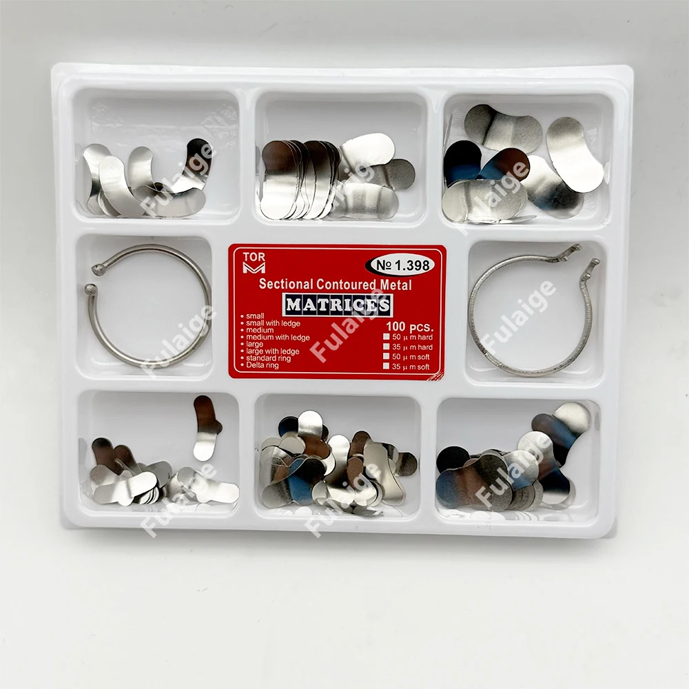 100pcs Douban Sectional Matrix Refill 1.398 Easy Contouring Composite Refill for Dental Accurate Proximal Contacts