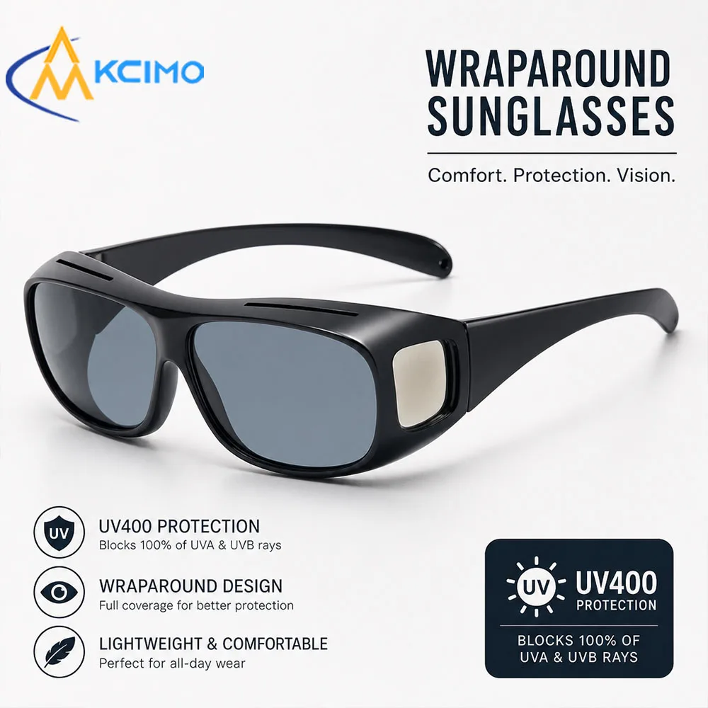 Wraparound Sunglasses UV400 Protection Full Coverage Lightweight Comfortable Outdoor Driving Wrap Around Glasses