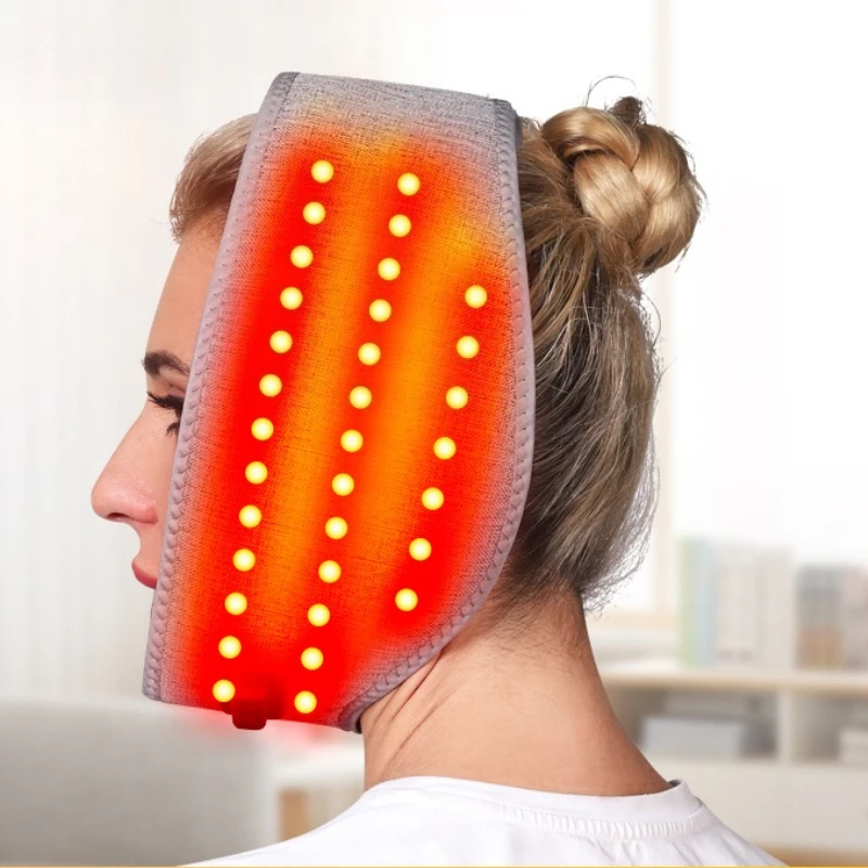Portable Heated Facial Massager Red Light V-Shaped Support Facial Muscle Relaxation Relief Pain Improvement Face Use