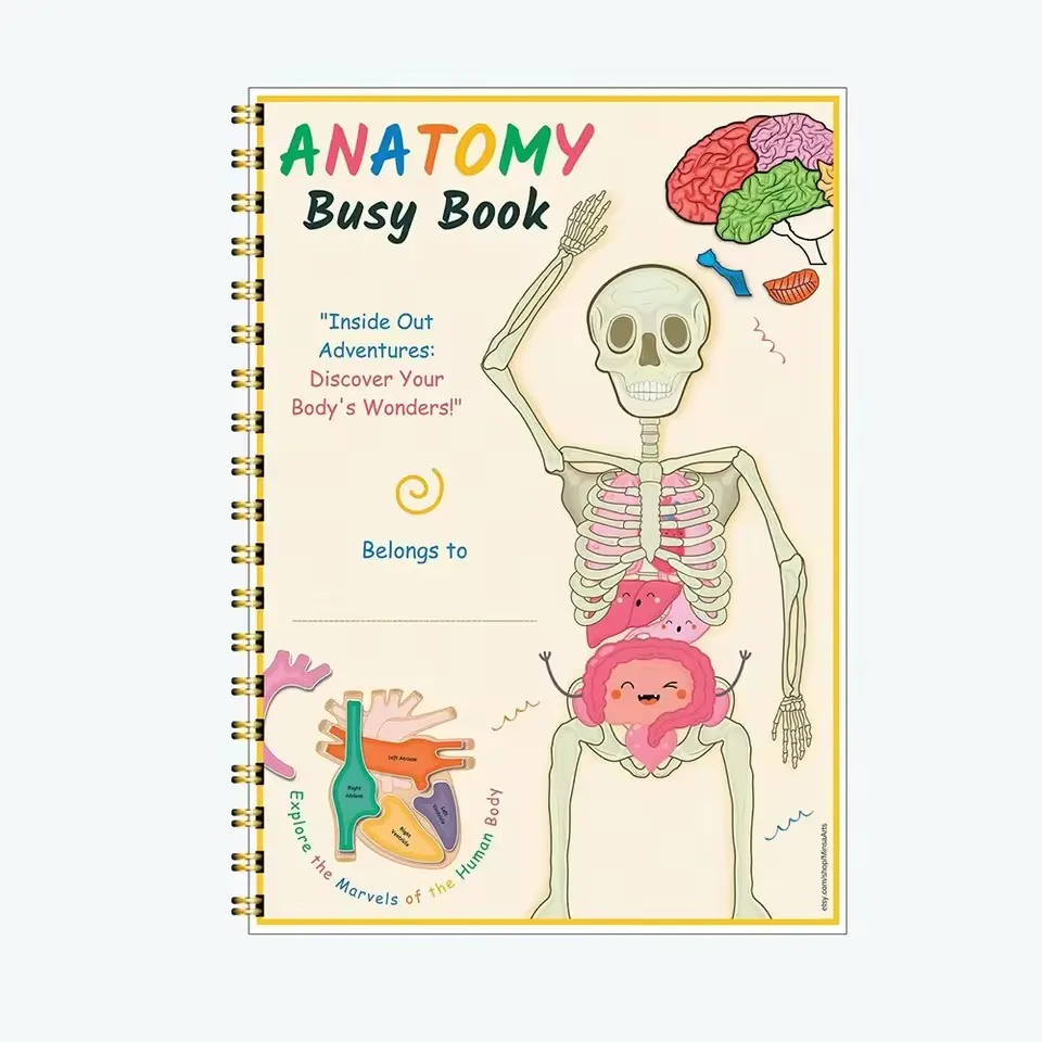 

Children's Human Anatomy Busy Book - Explore the Marvels of Body Medical Enlightenment Educational Activity