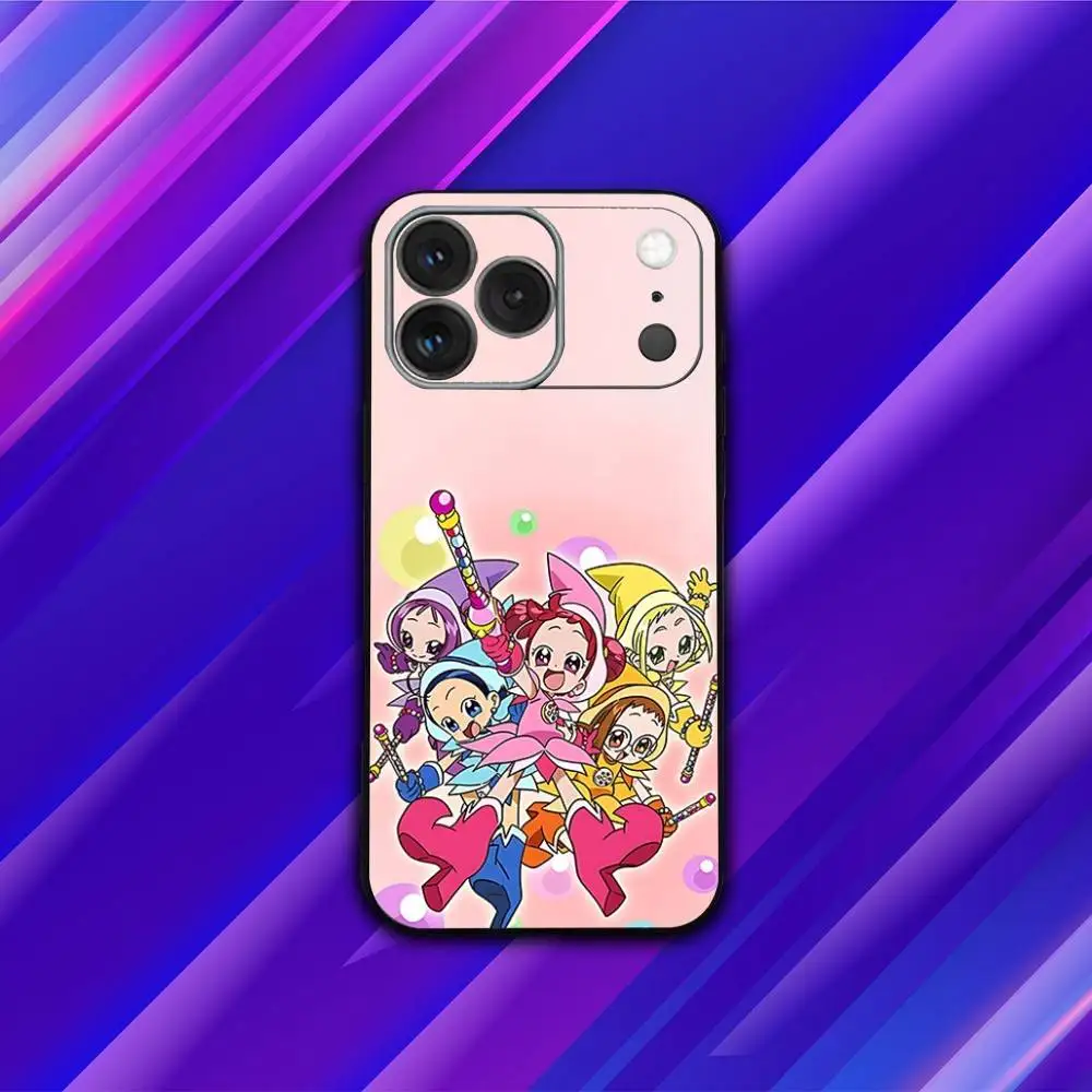 حافظة هاتف M-Magical Anime Do-Re-Mi لهاتف iPhone 17,16,15,14,13,12,11,Pro,Max,Plus,X,XS,SE4,E,Mini,Soft Black Case