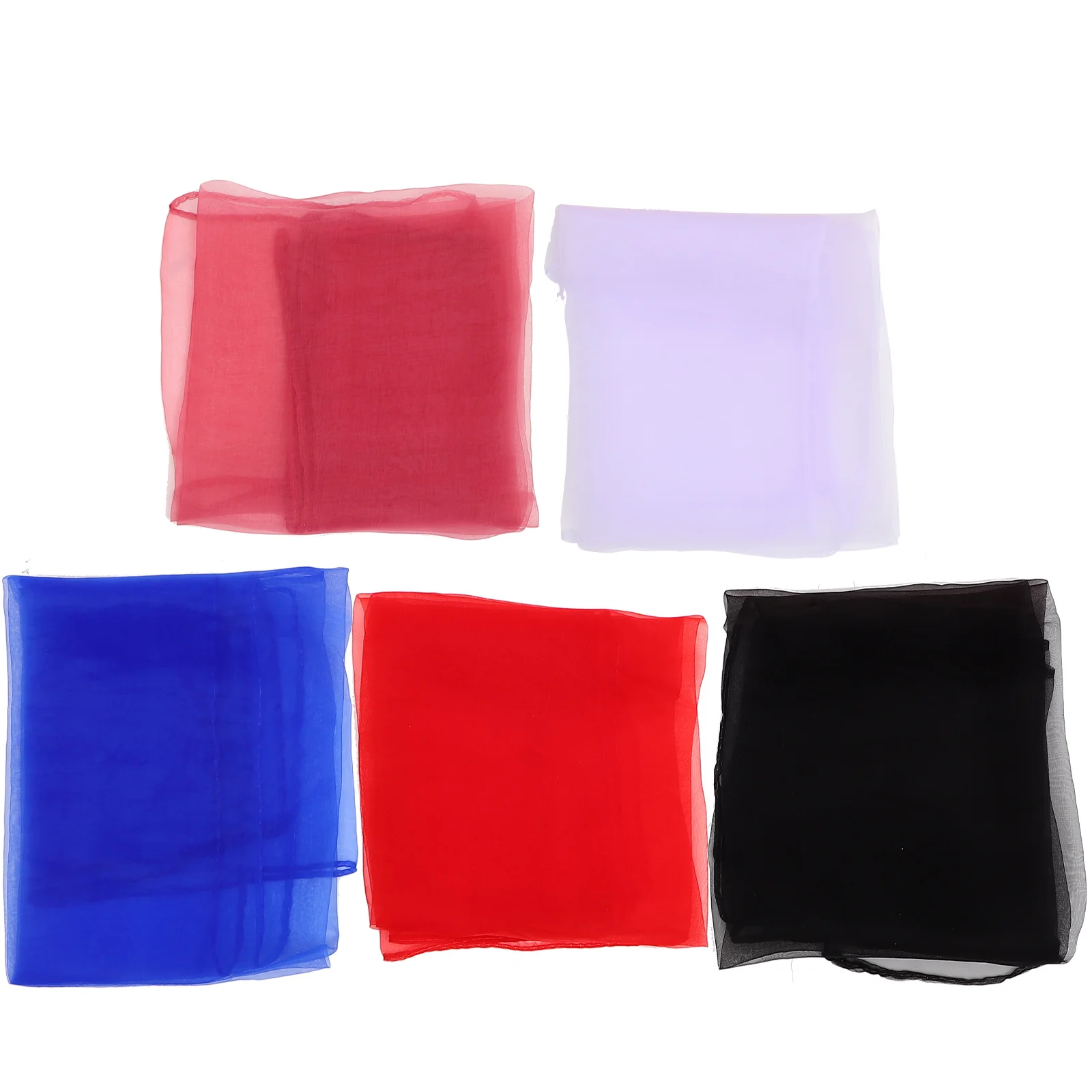 

5Pcs Dance Scarves Colorful Square Stage Performance Props Fashion Accessory Scarves for Play Stage Performance Props
