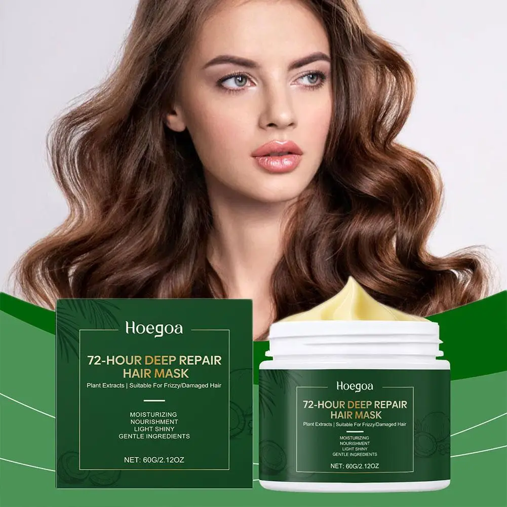 

1pcs Collagen Hair Mask Repair Damage Dry Frizz Hair Keratin Treatment Soft Smoothing Shiny Deep Moisturizing Curly Hair Care