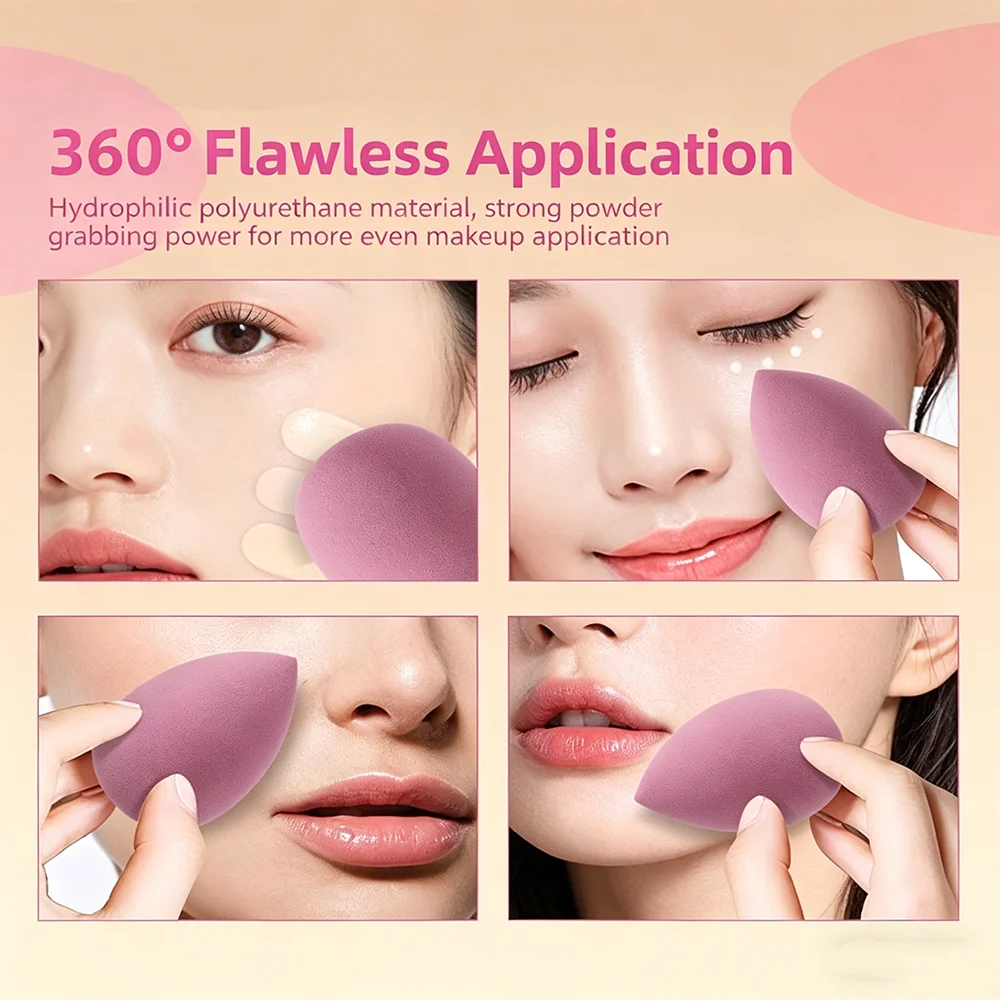 15Pcs Makeup Sponge Powder Puff Set with Storage Beauty Egg Powder Puffs Air Cushion Puffs for Liquid Bb Cream Women Makeup Tool
