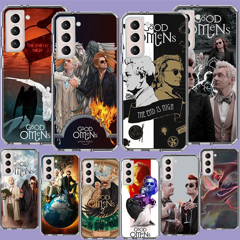 Good Omens TV Phone Case For Samsung A04 A04S A15 A25 A35 A55 A05S Note 20 Ultra 10 Lite 9 8 M32 M30S M21 M31 M51 M52 M12 Cover