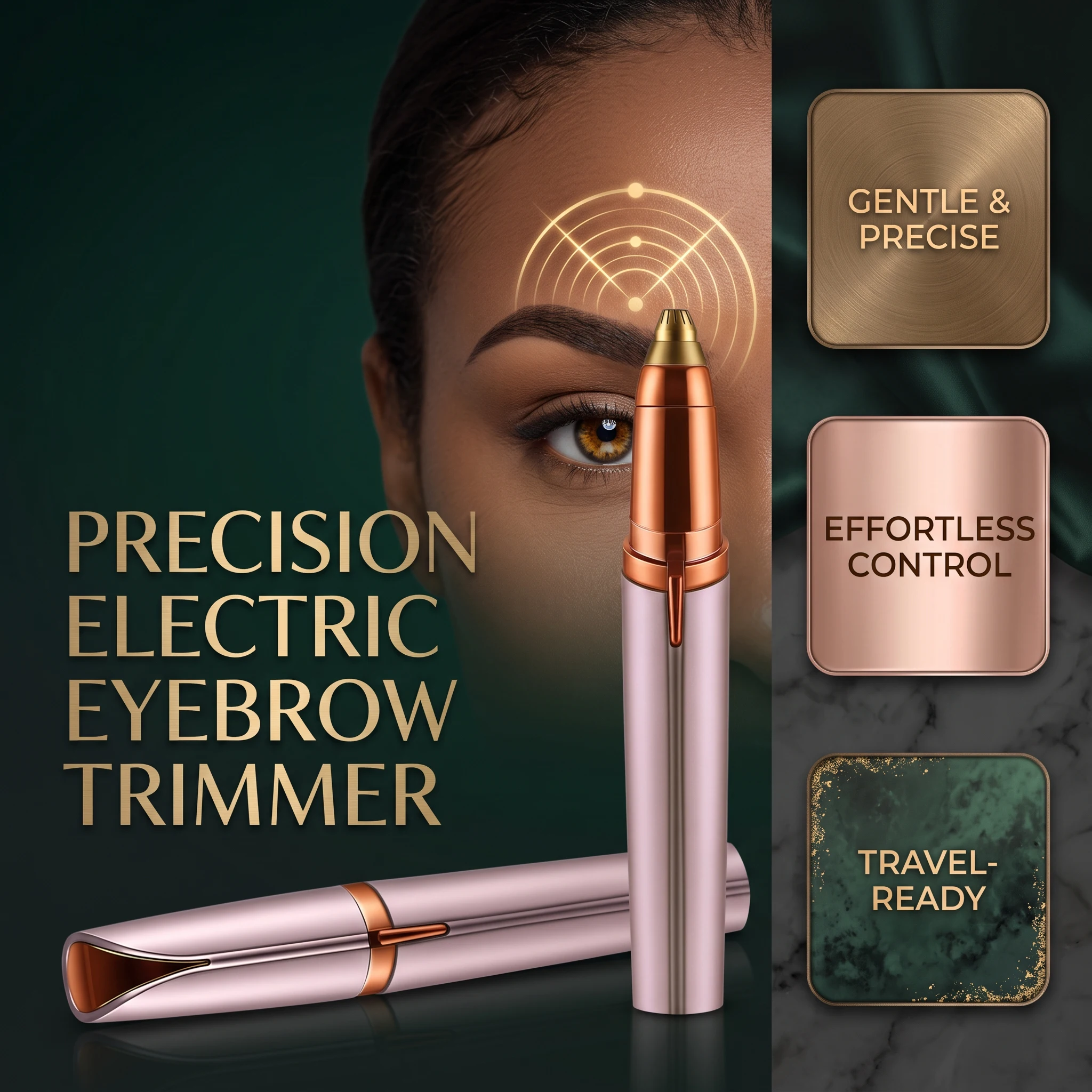 OMUONE Womens Electric Eyebrow Trimmer Eye Brow Shaper Pencil Face Hair Remover For Women Automatic Eyebrow Shavers Pocketknife