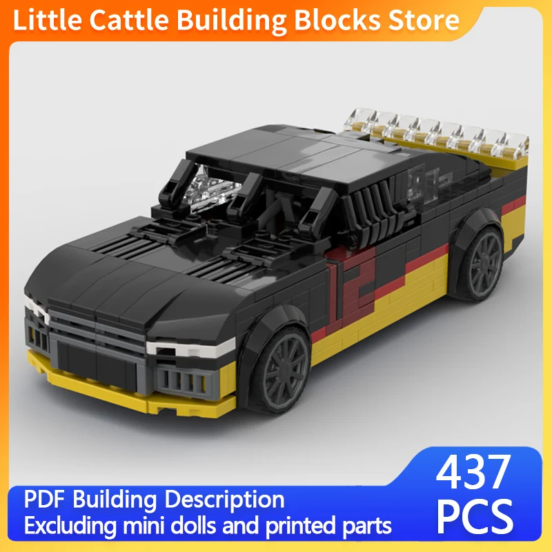 City Car Model MOC Building Bricks Black Advance Racing Car Modular Technology Gifts Holiday Assemble Toys Suit Display