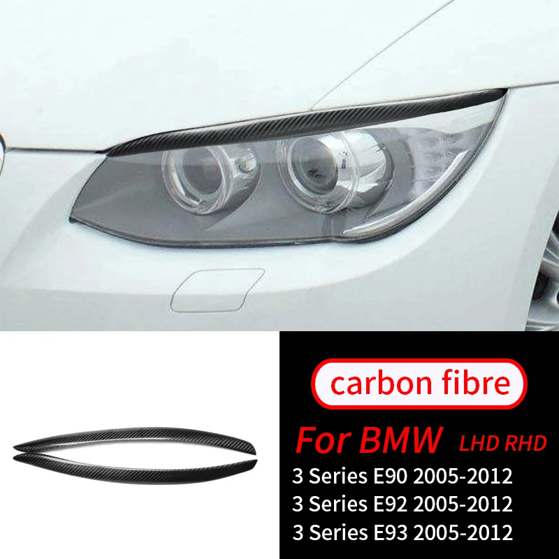 

Для BMW E90 E92 E93 3 серии 2005-2012 настоящая углеродная волоконная фара ВЕКО для бровей наклейки отделка аксессуары для интерьера автомобиля