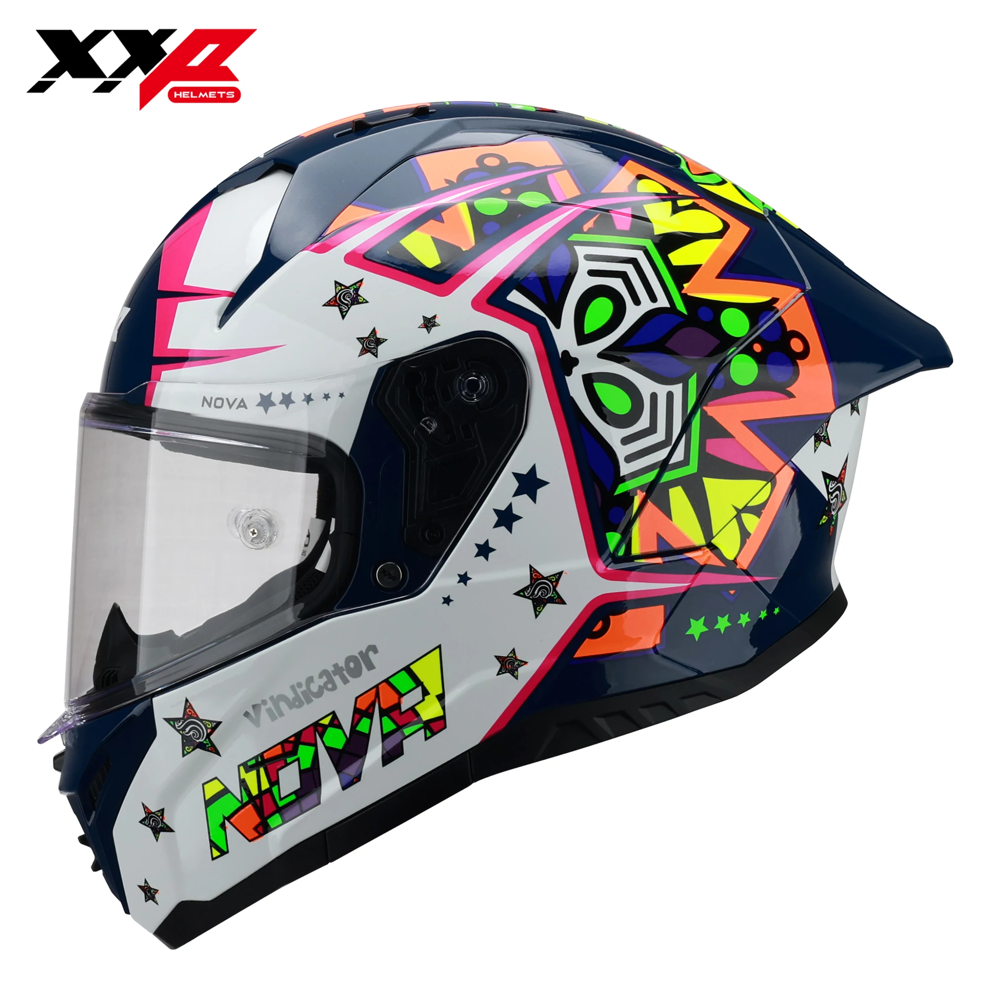 Xxp Vindicator Motocross Helmets Gloss with Large Spoiler Clear Visor Full Face Helmet Motorcycle Air Flow S-2Xl New Arrival Dot