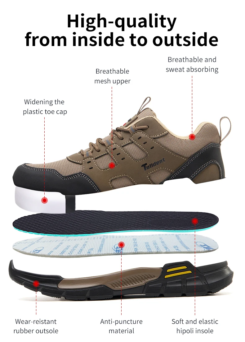 Men's Safety Shoes, Puncture Resistant Work Boots, Protective Shoes, Wear-Resistant Work Shoes, Insulated Shoes