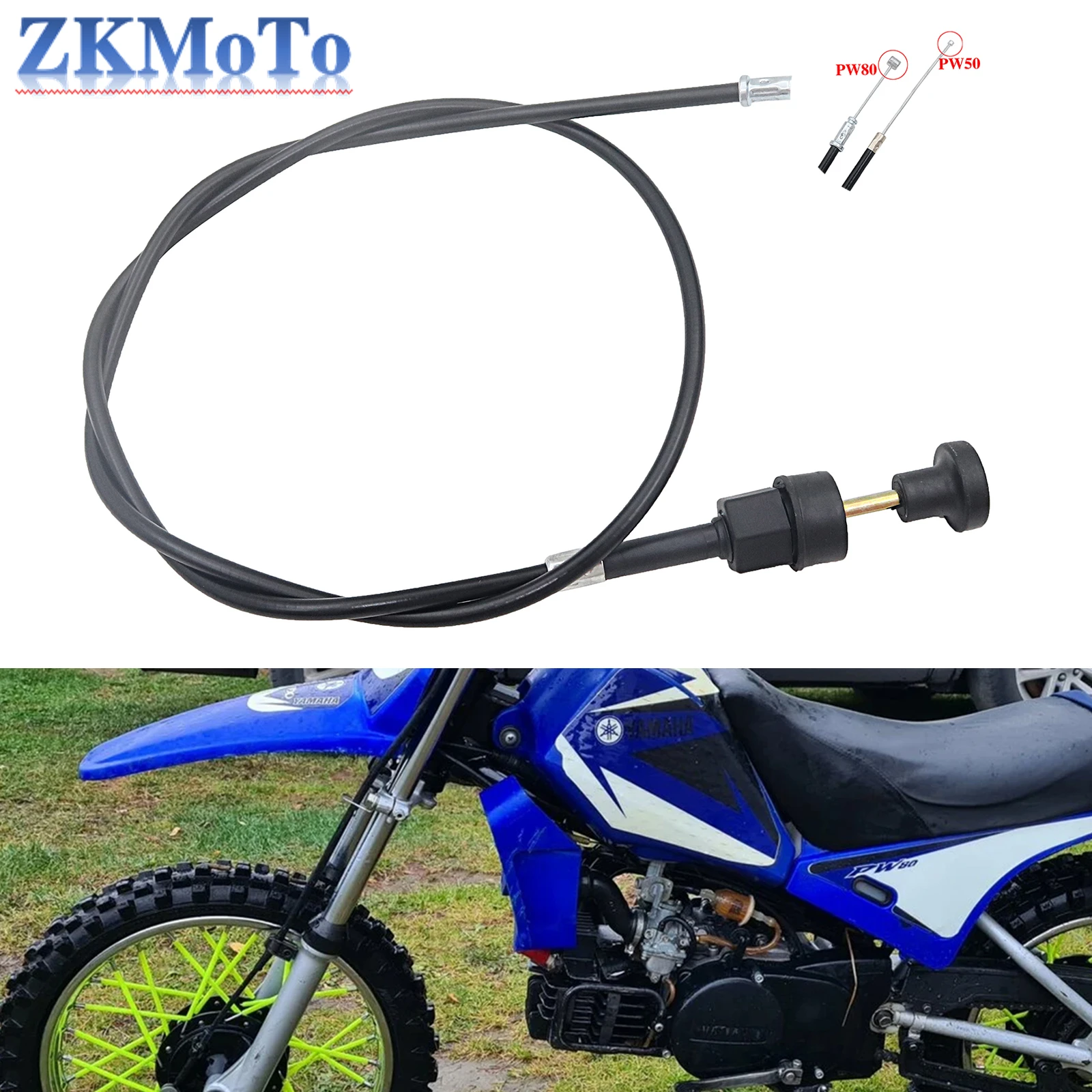 Motorcycle Pull Choke Cable Throttle Assembly For Yamaha PW50 PW80 PW 50 80 Dirt Bike Accessories Universal