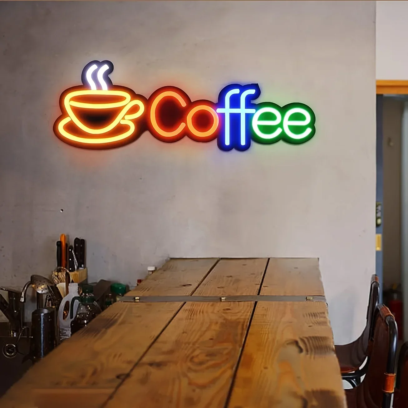 Coffee Neon Sign, For Wall Decoration ,Neon Light Decoration Cafe Open Sign Restaurant, Store Wall Light Sign,  Neon Light Shop