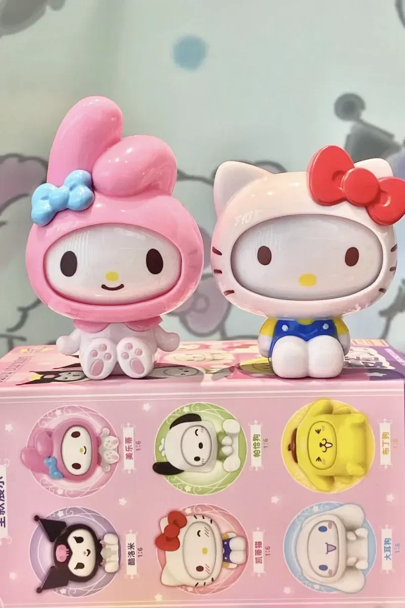 Женская Игрушка Sanrio Kawaii с изображением милого лица, коллекционная игрушка My Melody Hello Kitty Kuromi, детские подарки на день рождения