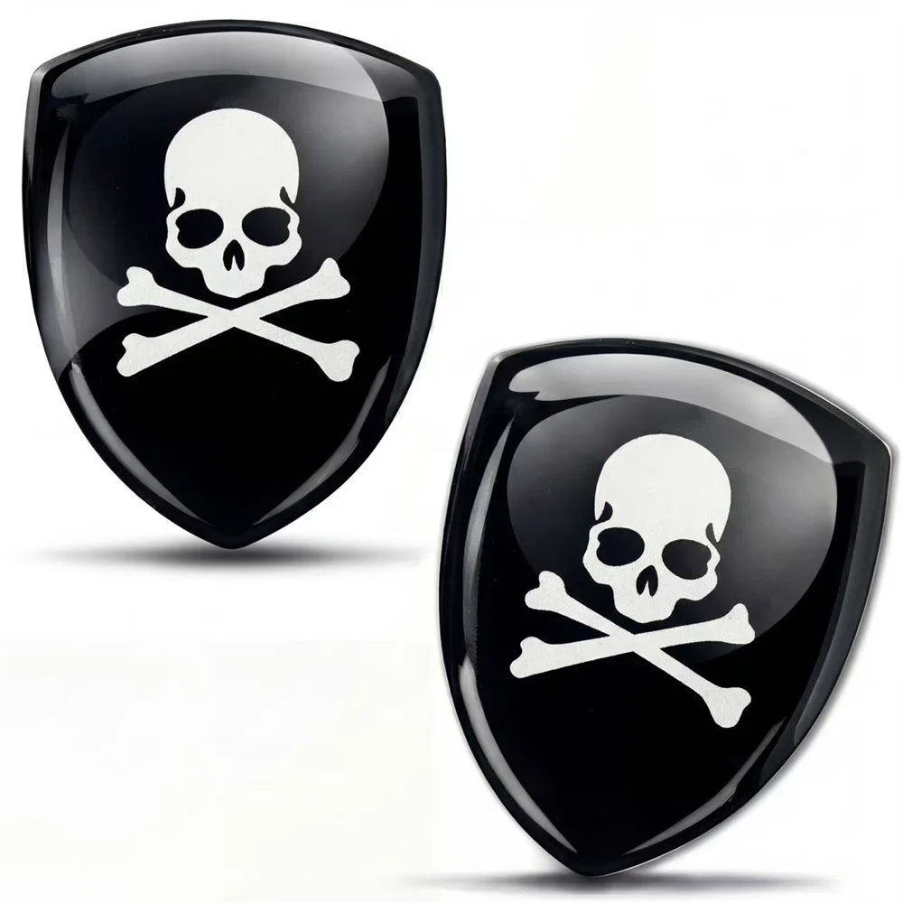 3D Domed Silicone Stickers Decals Car Motorcycle Helmet Mobile Phone, Tablet, Suitcasel Skeleton Skull Style