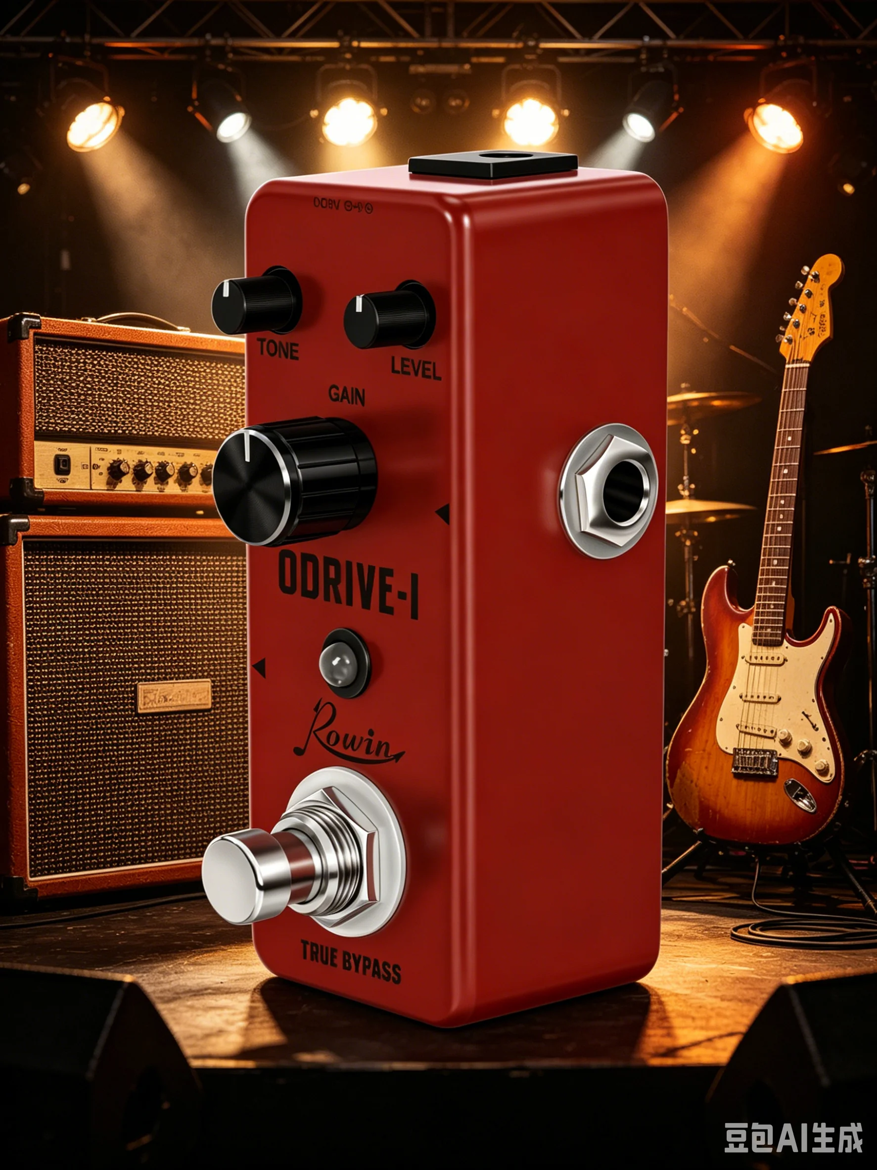 ROWIN LEF-302A Guitar Overdrive Effect Pedal Analog Classic Blues Style With Bright And Wild Sound Ture Bypass Full Metal Case