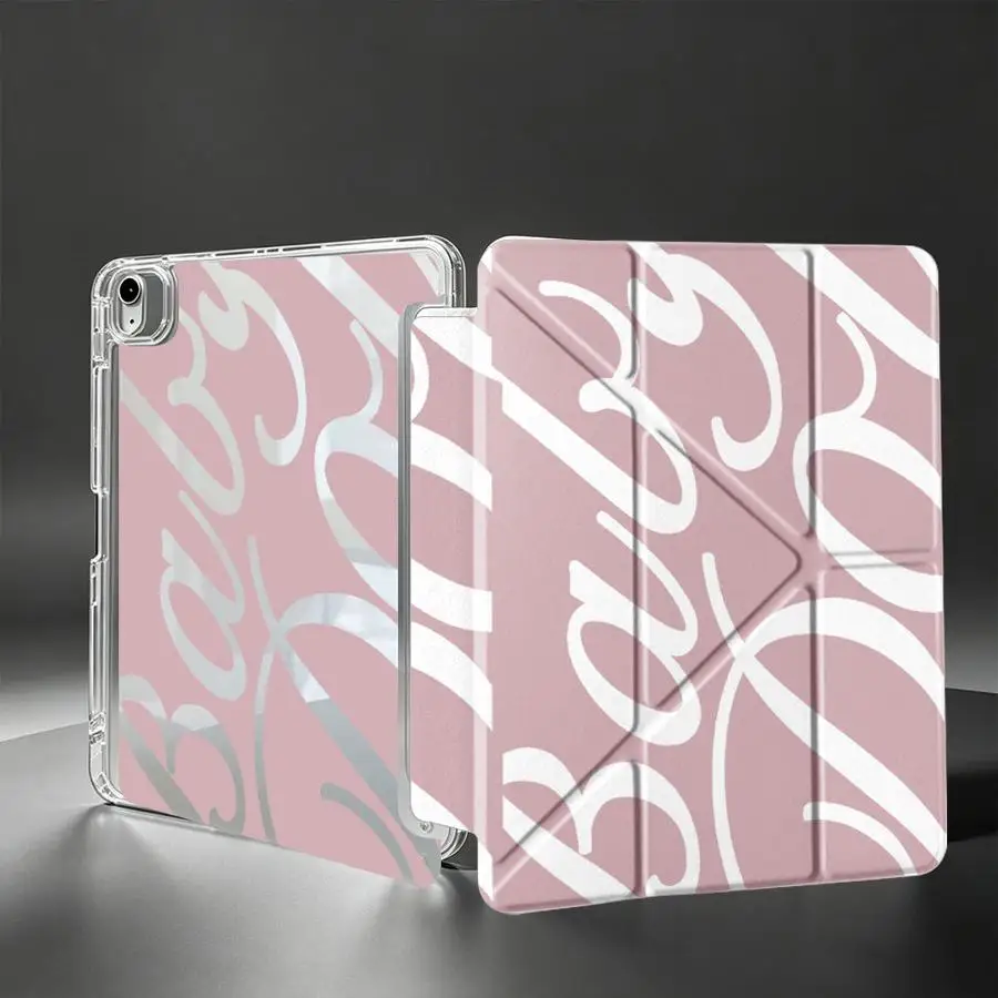 Tablet Case For Samsung Galaxy Tab A9 Plus S10 Lite A11 A8 S7 FE S9 Plus S8 With Pen Slot Cover Creative Stylish English Letters