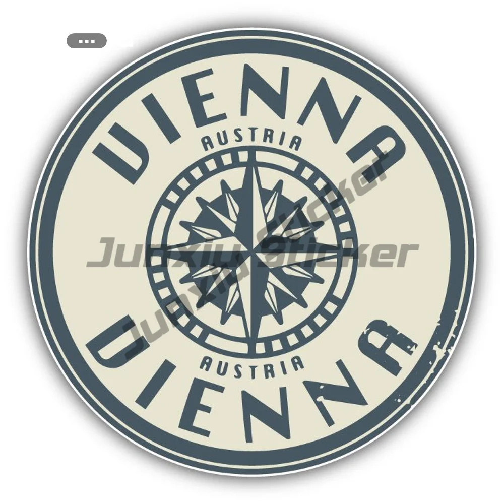 

Vienna Austria Travel Stamp Sticker Bumper Electric Scooter Yacht Voiture Course Occlusion Scratch Car Decal Sticker Pour Campin