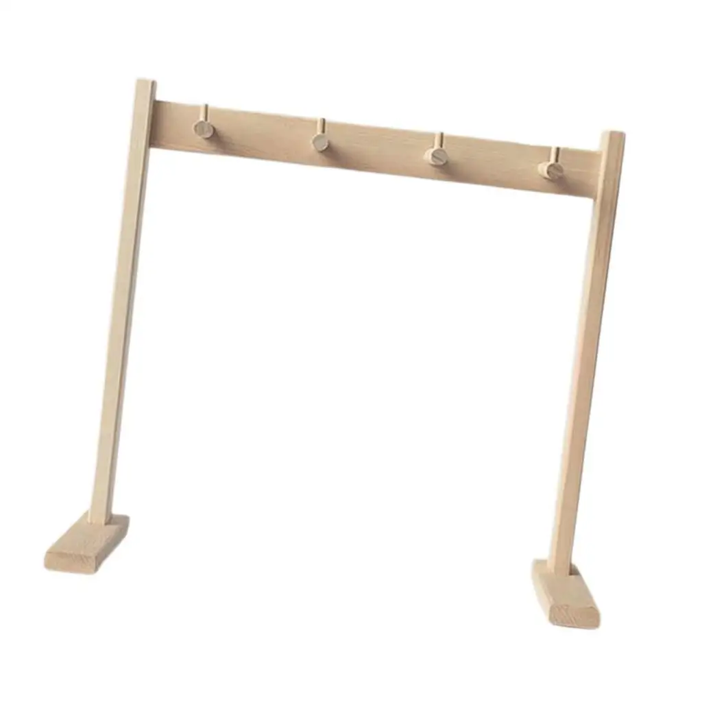 Wind Chime Stand Holds 4 Chimes Easy to Assemble Multifunctional Hanging Rack for Exhibition Desktop Tea Room Meditation Bedroom