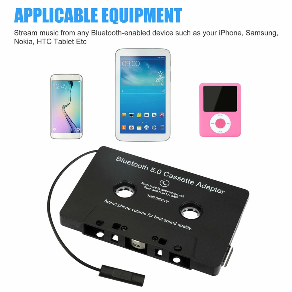 Universal Bluetooth 5.0 Converter Car Tape Converter Car MP3/SBC/stereo Bluetooth Audio Cassette Player AUX Adapter