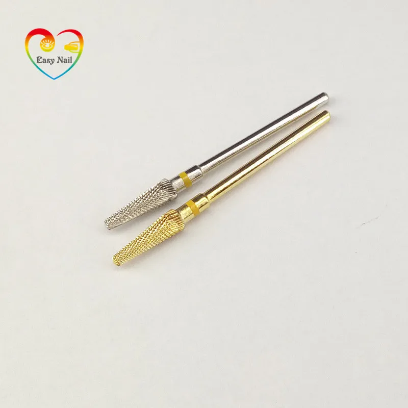 Foret à ongles en carbure de tungstène Pro-XF, 2 couleurs, 3/32 pouces, fraises rotatives pour manucure, accessoires de perceuse à ongles, fraise, 1 pièce