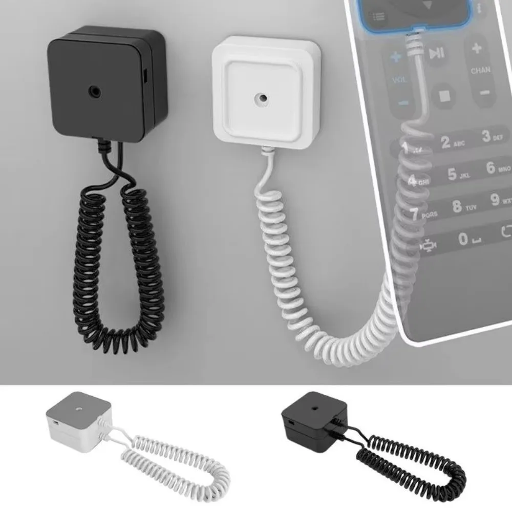 Universal Magnetic Remote Control Tether Anti-lost Retractable Remote Leash ABS Wall Mount Remote Control Holder