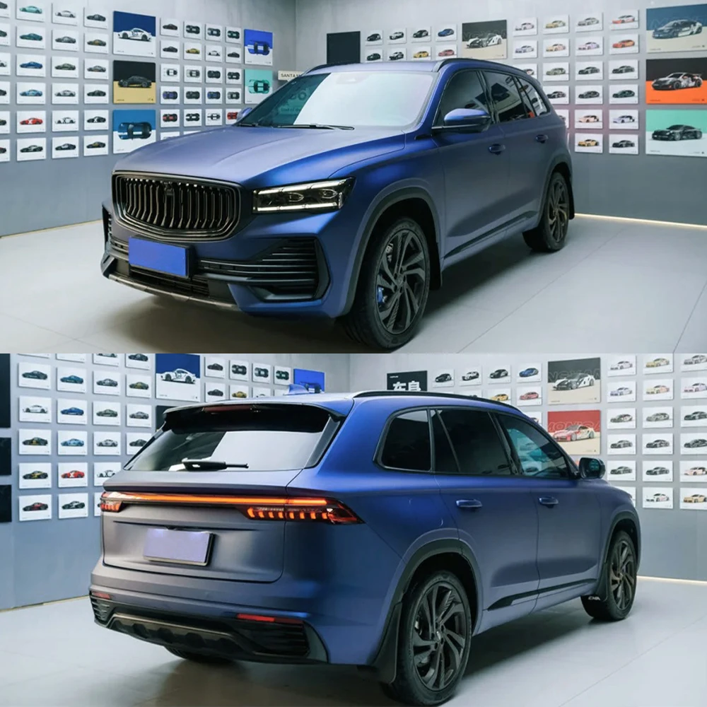 

Car Vinyl Wrap Decal Film Frosted PET Mugello Blue Color Change Film Waterproof PVC Self-Adhesive Decoration Sticker Air Release