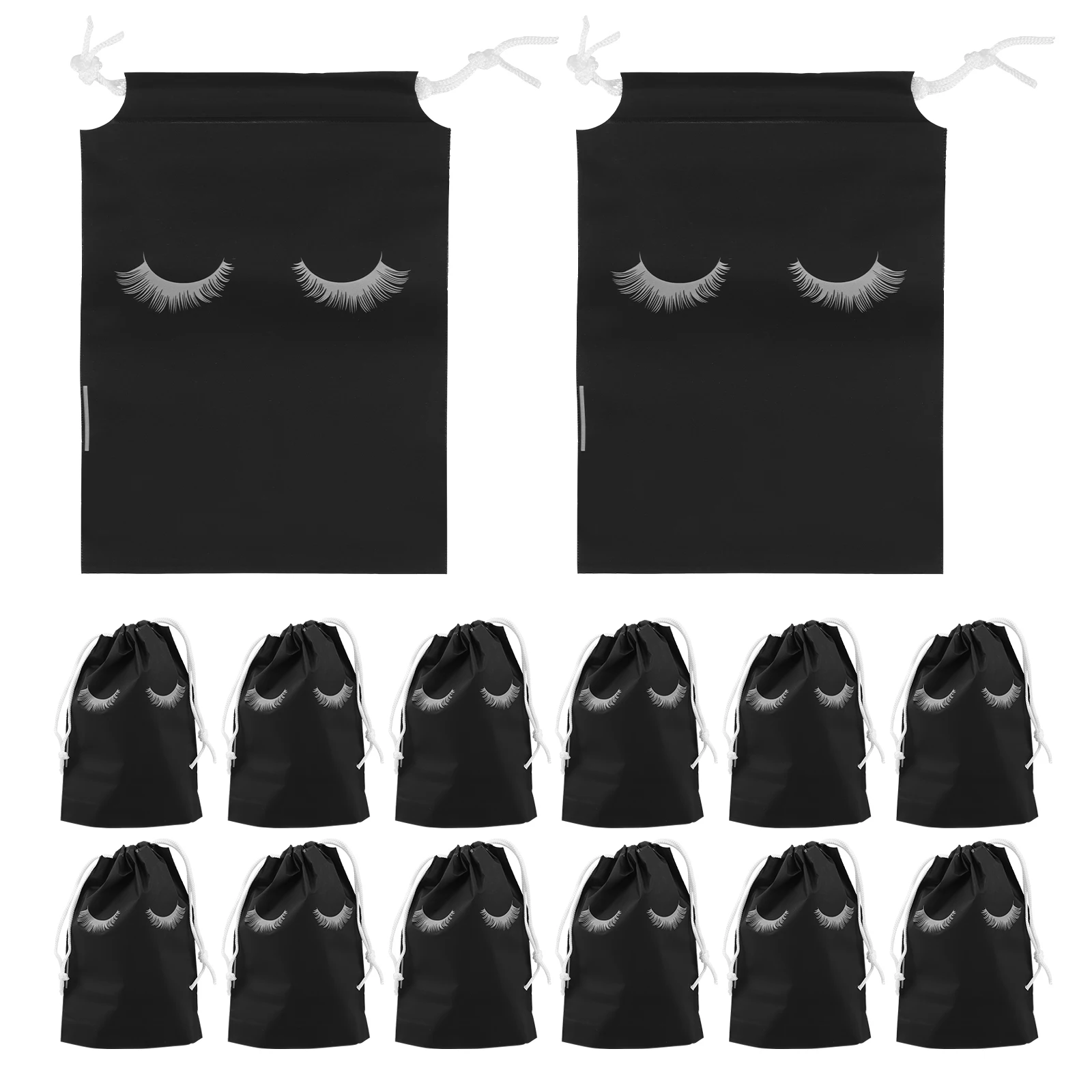 

50pcs Eyelash Aftercare Bags Drawstring Makeup Pouch Lash Storage Organizer Travel Toiletry Beauty Bag For Women Girls