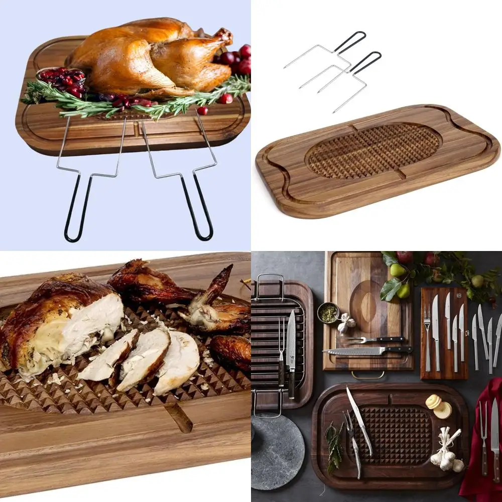 

Доска для резьбы по дереву акации с подъемником из индейки - 20 больших сервировочных досок на День Благодарения для мяса 22 фунта