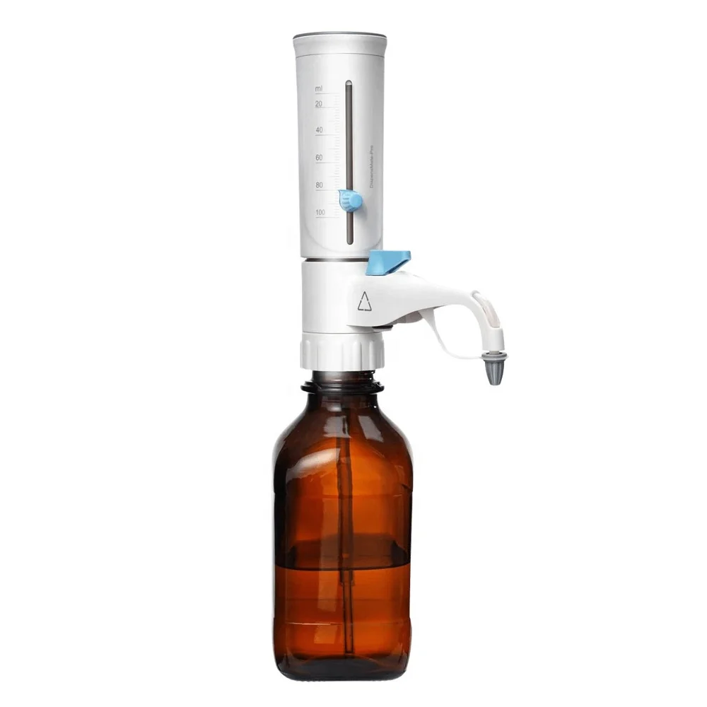 DispensMate-Pro Premium Manual Pipette 0.5-100ml Adjustable Range Plastic for Scientific Research Labs Chemical Applications