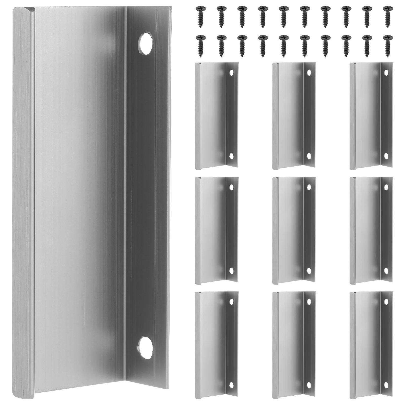 10Pcs Invisible Cabinet Pulls Sleek Modern Design Smooth Texture Robust Aluminium Alloy Easy Installation Furniture Hardware