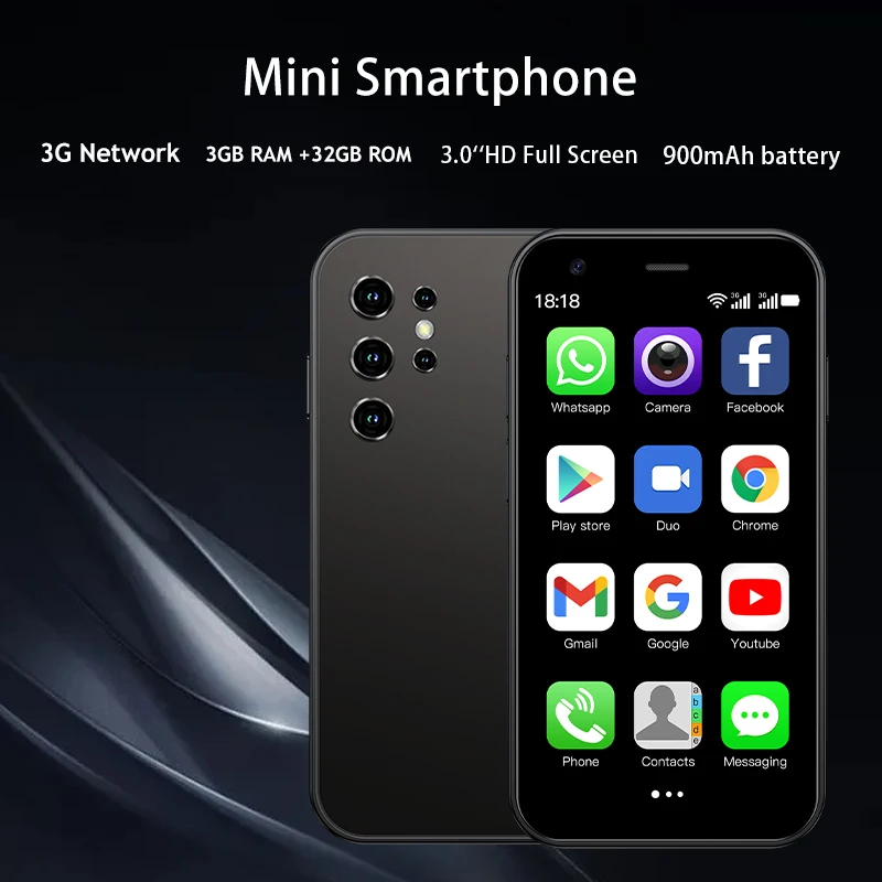 Mini 24 3-inch Android smartphone 3+32GB dual card dual standby support Google Play portable spare phone gift phone