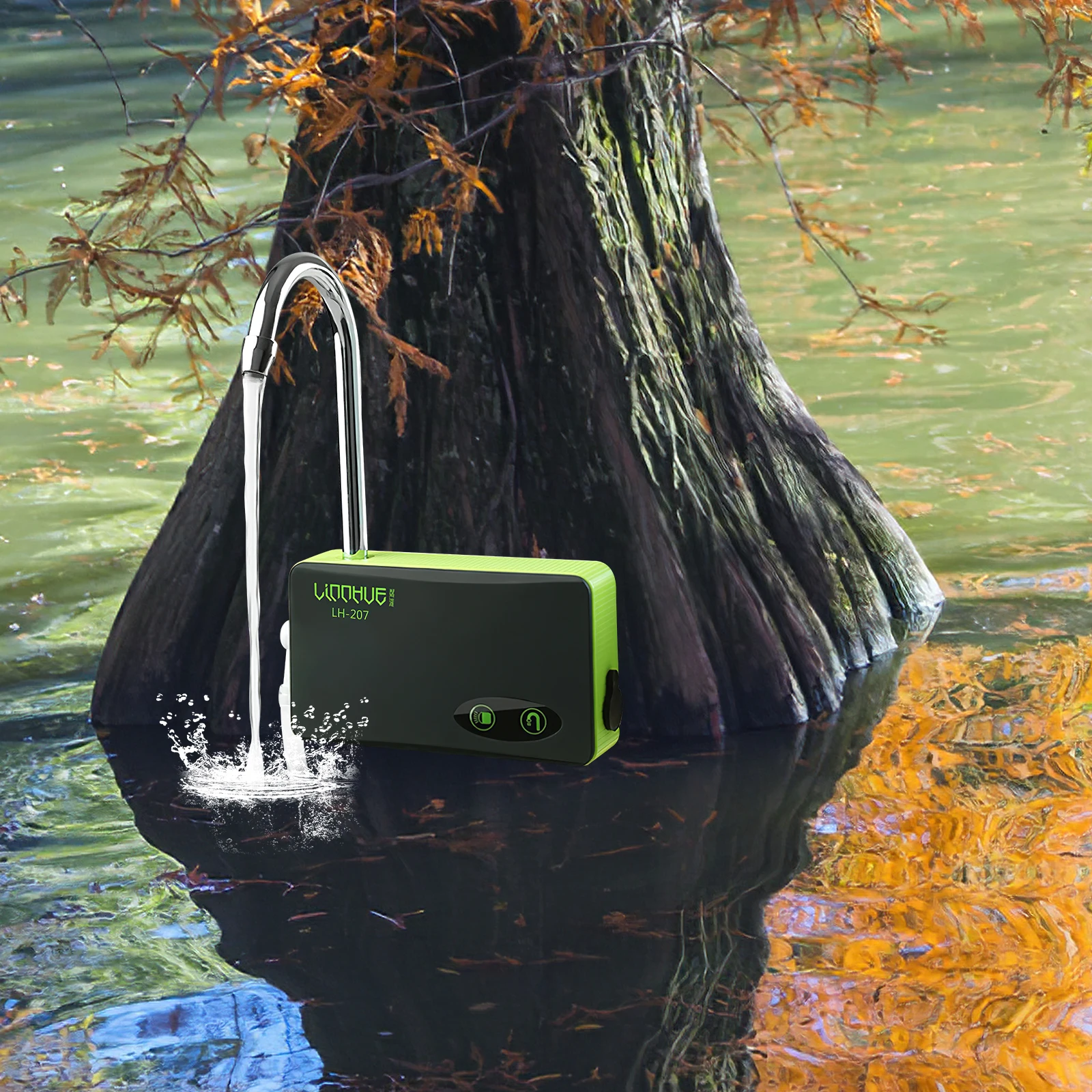 

Portable Oxygen Pump 3in1 Fishing Water Absorber Rechargeable Air Pump LED Bait Light Aquarium Aerator Gardening Tool