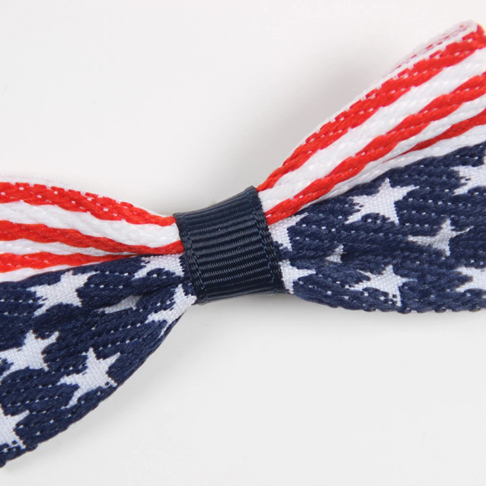 

2pcs Bowknot Hair Clips For Kids Fade Resistant Wash Resistant Clear Printing Flag Pattern Bright Color National Flag Day