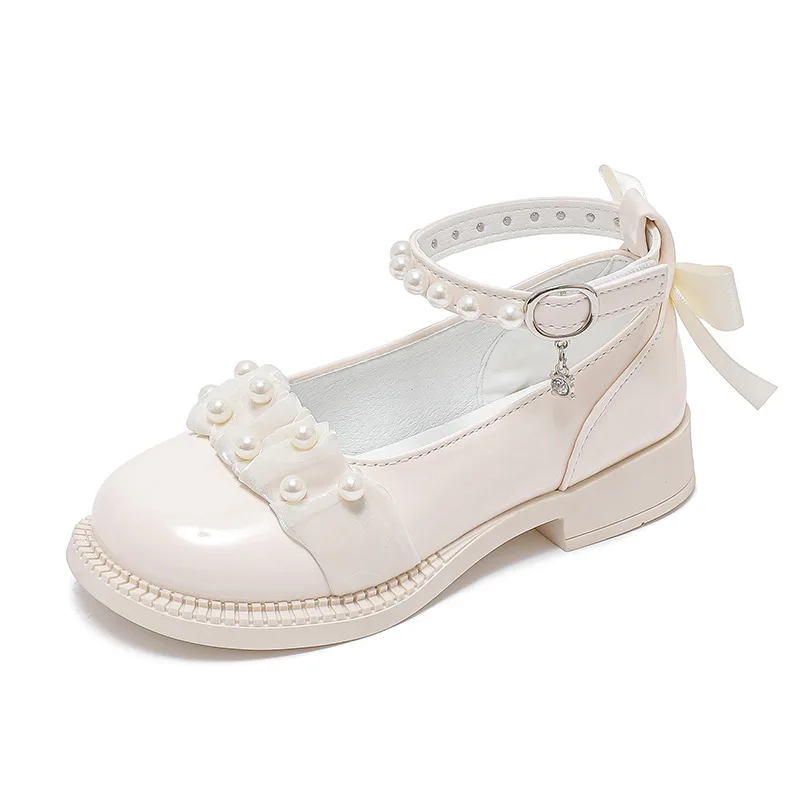 Scarpe da principessa in pelle per ragazze moda Lolita papillon causale per bambini Mary Jane scarpe dolci per bambini scarpe da spettacolo