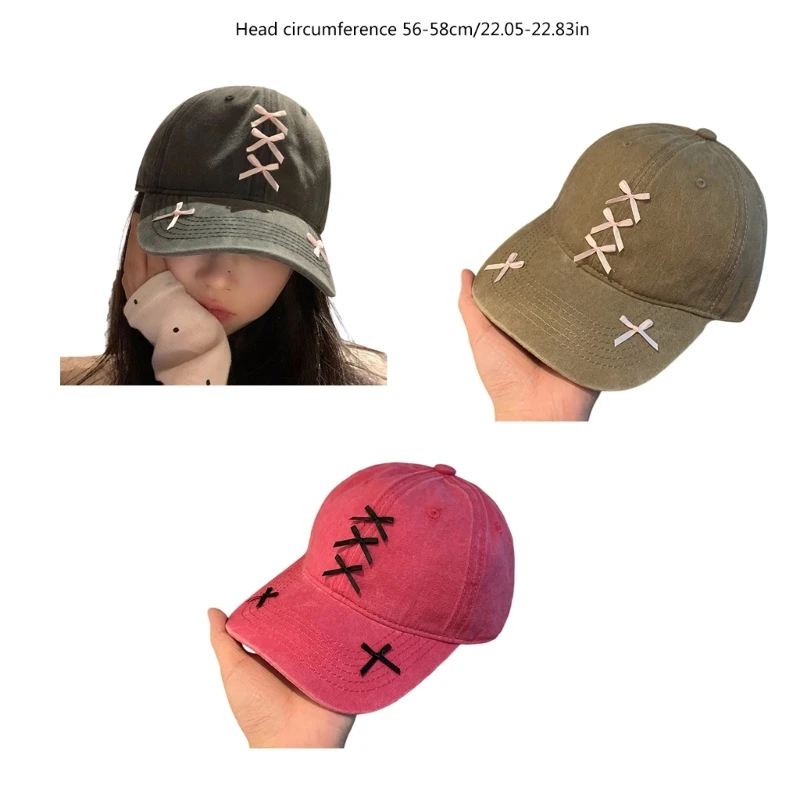 Ribbon Bowknot Baseball Hat for Teens Girl Summer Spring Baseball Hat Fashion Sunproof Hats for Women Outdoor Casual Hat