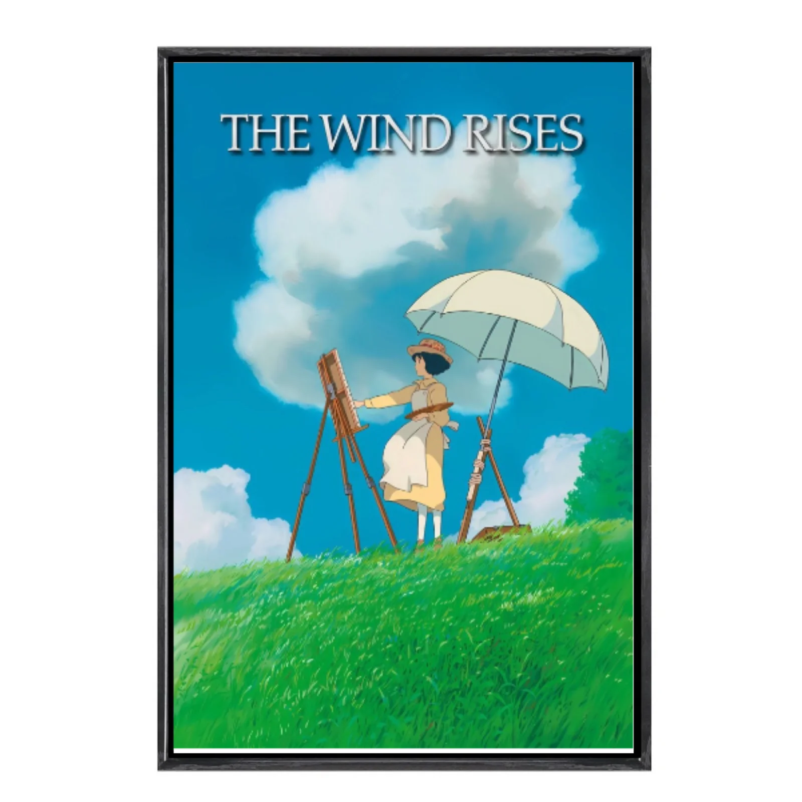 Affiche en toile multi-tailles de Manga japonais, Art mural à Double cadre, décoration de maison The Wind Rise