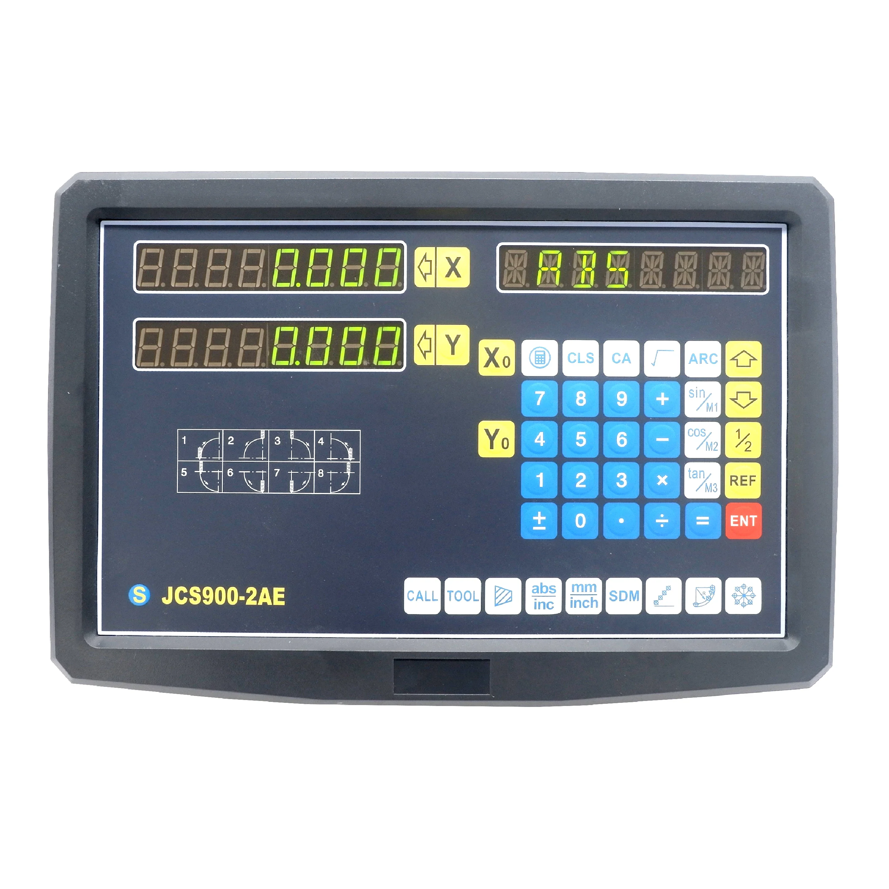 JCS900-2AE 2 Axis Digital Readout DRO with High Precision Linear Scale / Linear Encoder/ Linear Ruler For Milling Lathe Machine