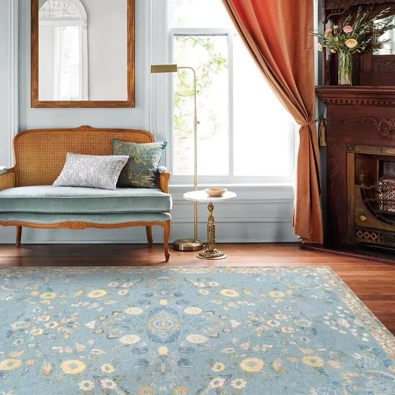 VIKAMA European Style Living Room Large Carpet Comfortable Bedroom Bed Blanket Home Sofa Table Mat Vintage Cloakroom Carpet