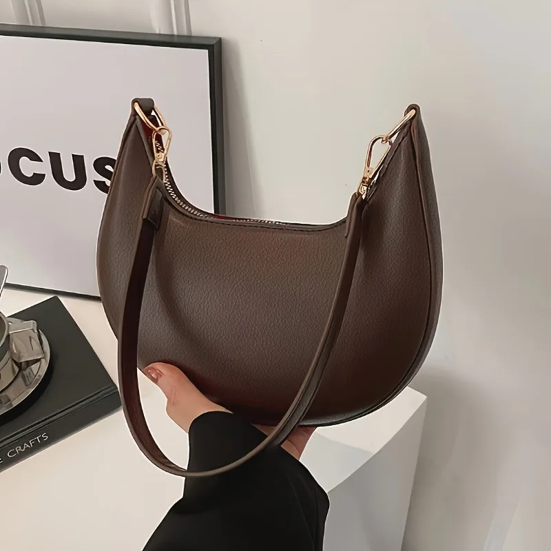 New Fashionable High-end Moon-shaped Baseball Bag Showing Luxury Women's Single Shoulder Bag Elegant Lady Handbags Bolso Mujer