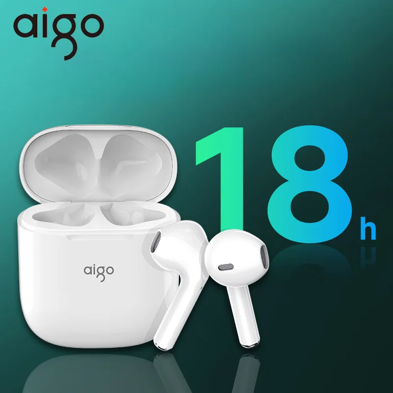 Aigo T12 Cheap Wireless Bluetooth Headset Phone 5.3 Bluetooth Earphones Sport Low Latency for iPhone Xiaomi Huawei Men Women